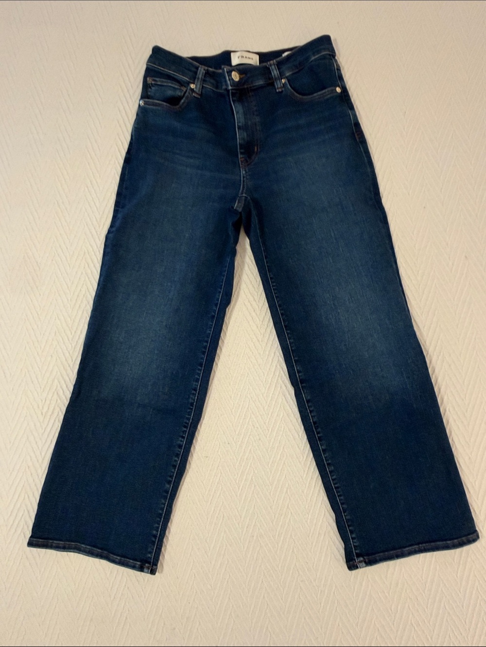 Women’s FRAME the Mellow Dark Blue Straight Leg Jeans